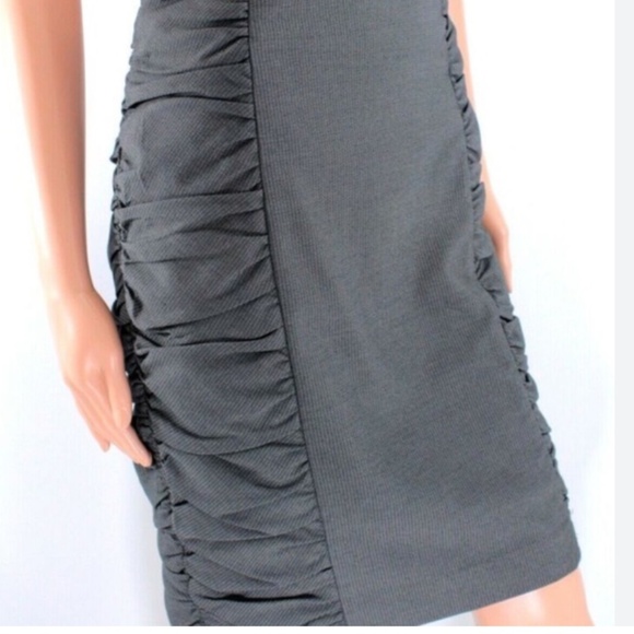 Anthropologie Cartonnier Gray Ruched Pencil Skirt Knee-Length - Picture 1 of 7